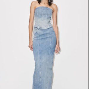 BNWT Zara Demin Set - Skirt and Top size XS